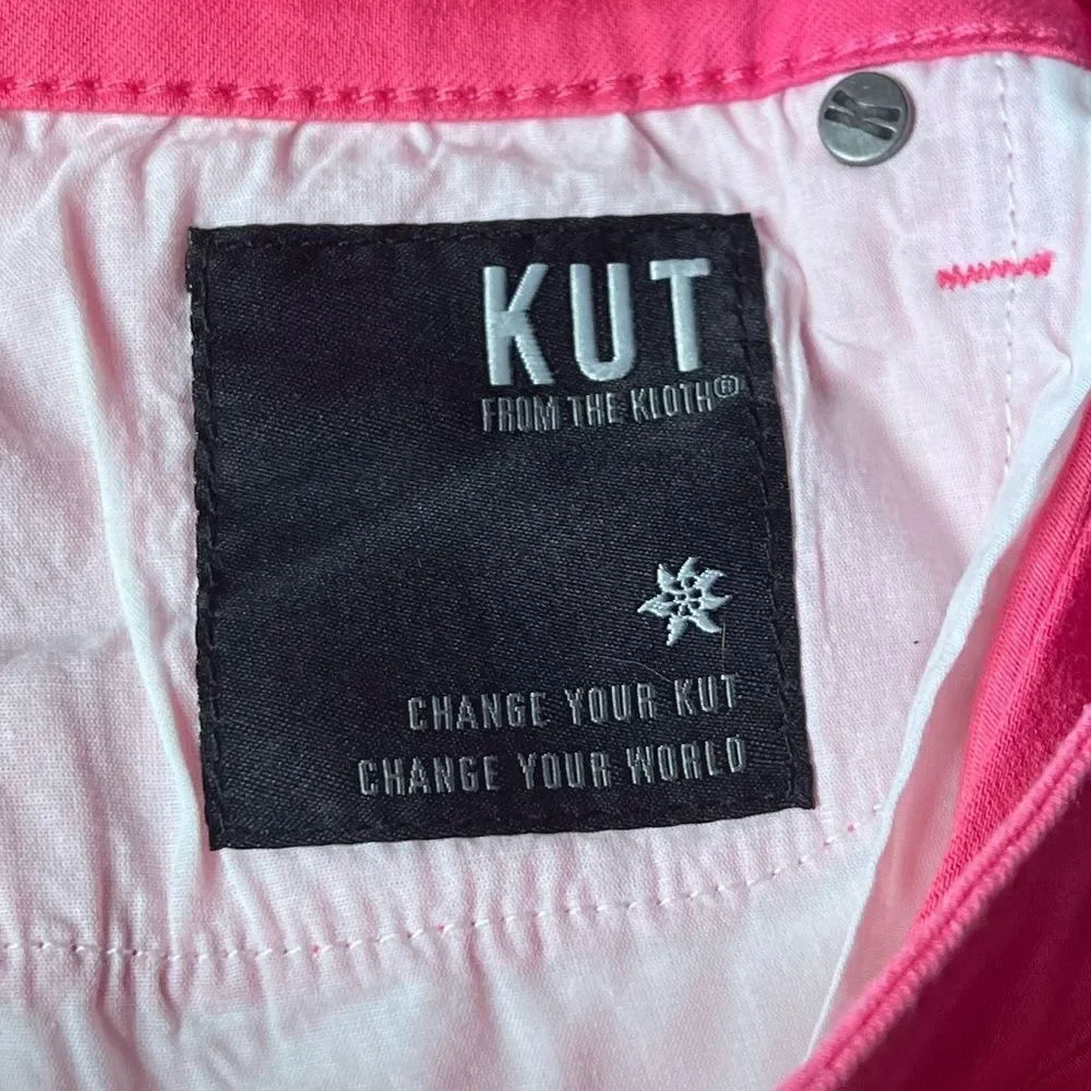 KUT from the Kloth Crop Skinny Stretch Denim Jean in Honeysuckle, Size 6. NWT!